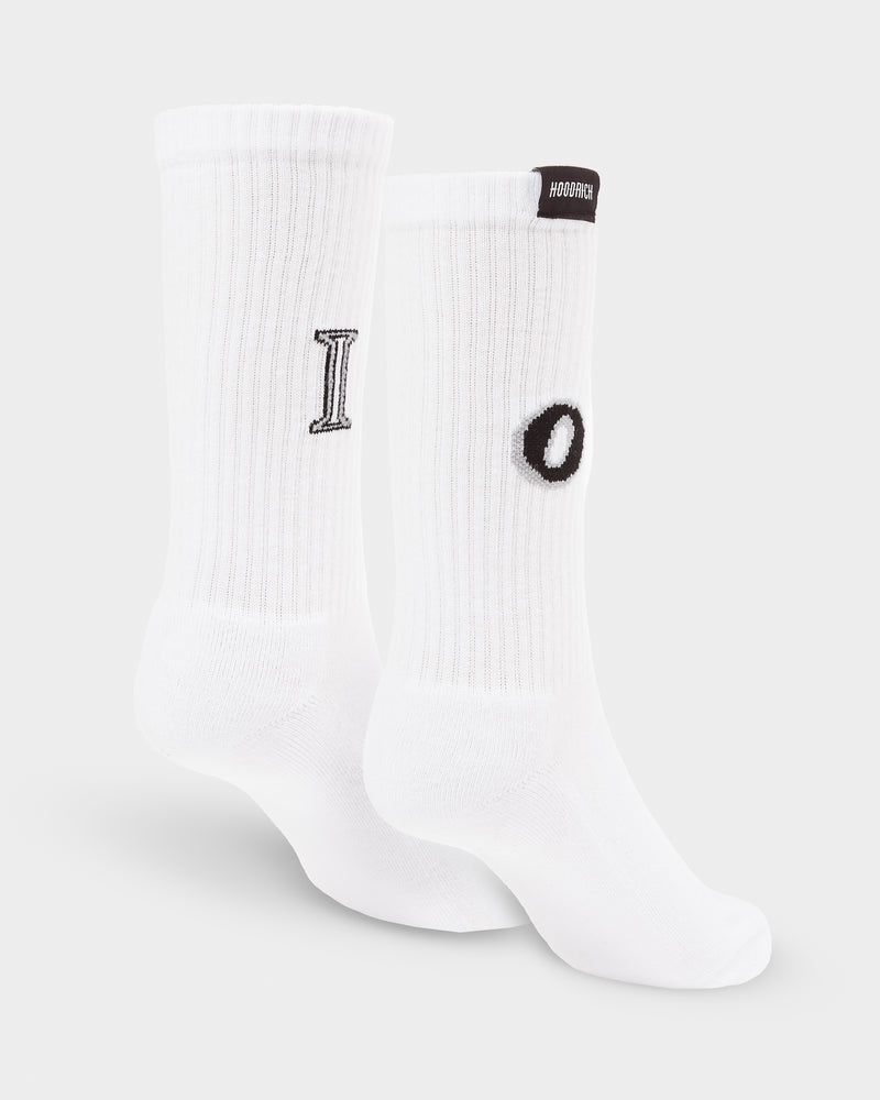 Black / White Men's Hoodrich OG Pacific 2 Pack Crew Socks | USA INDTQF314