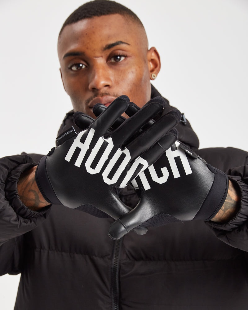 Black / White Men\'s Hoodrich OG Rise Gloves | USA DKXZEC537