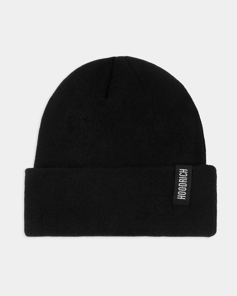 Black / White Men's Hoodrich OG Stack Beanie | USA BPDJWV206