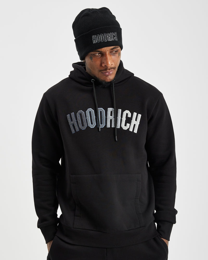 Black / White Men's Hoodrich OG Stack Beanie | USA BPDJWV206