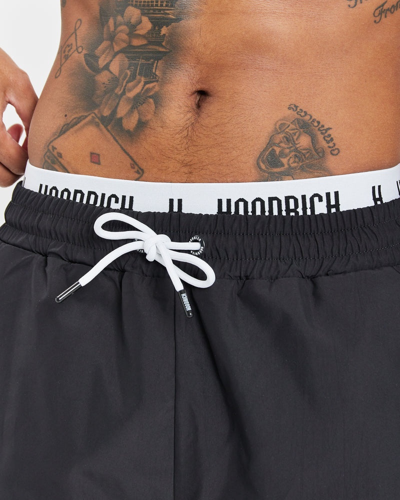 Black / White Men's Hoodrich OG State Swim Shorts | USA WLGPTR865