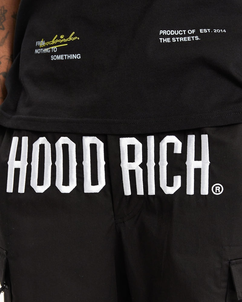 Black / White Men's Hoodrich OG Trek Cargo Pants | USA CJLMQH468