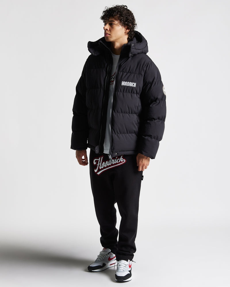 Black / White Men's Hoodrich Phenom Puffer Jacket | USA MGRQFS930