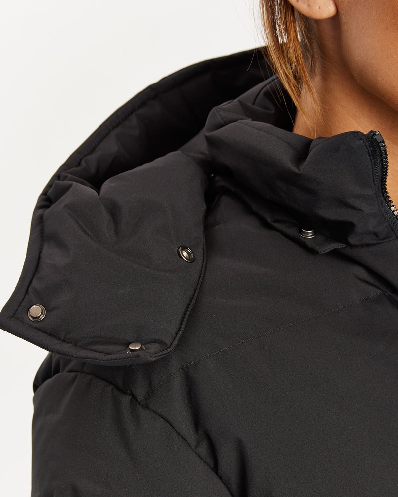 Black / White Women's Hoodrich Ari Puffer Jacket | USA WISKQB287