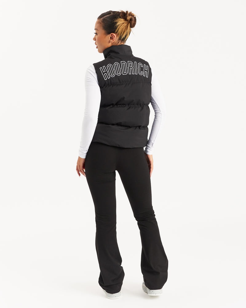 Black / White Women's Hoodrich Cara Gilet | USA RTQDIN925