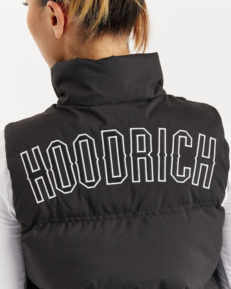 Black / White Women's Hoodrich Cara Gilet | USA RTQDIN925