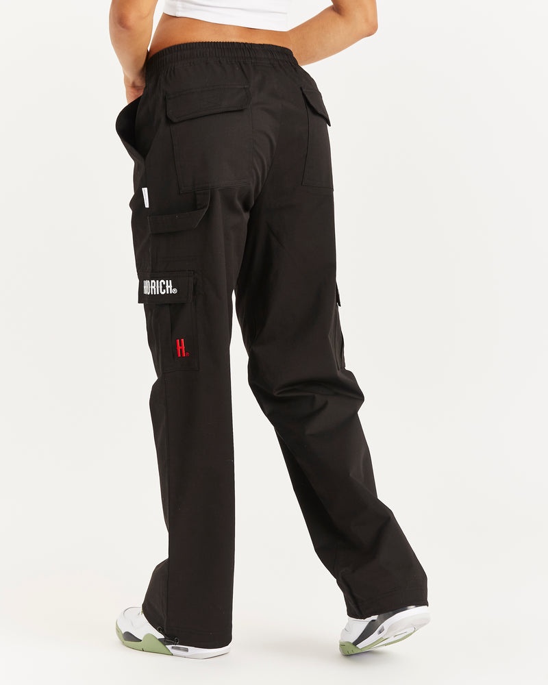 Black / White Women's Hoodrich OG Combat Cargo Pants | USA QOAXMJ407