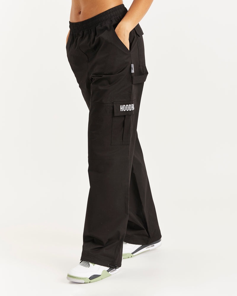 Black / White Women\'s Hoodrich OG Combat Cargo Pants | USA QOAXMJ407