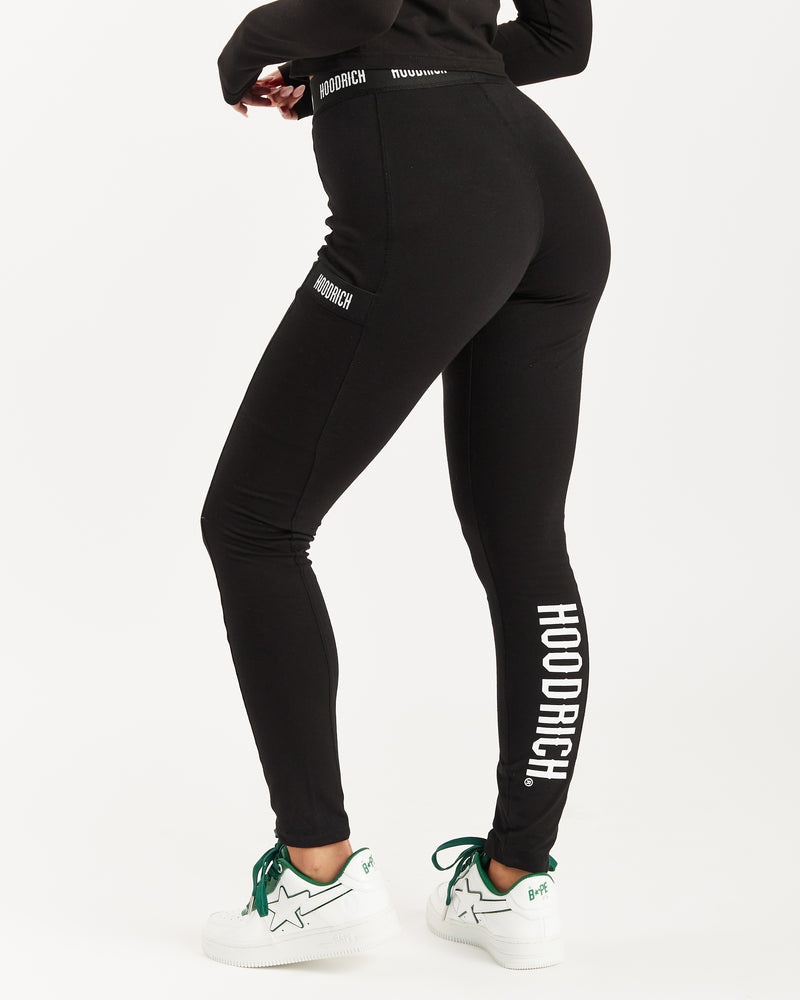 Black / White Women's Hoodrich OG Intel V2 Leggings | USA MGEYOB761