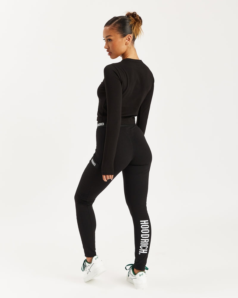 Black / White Women's Hoodrich OG Intel V2 Leggings | USA MGEYOB761