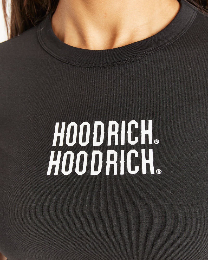 Black / White Women's Hoodrich OG Intel V2 Fitted T-Shirt | USA GBZFJR819