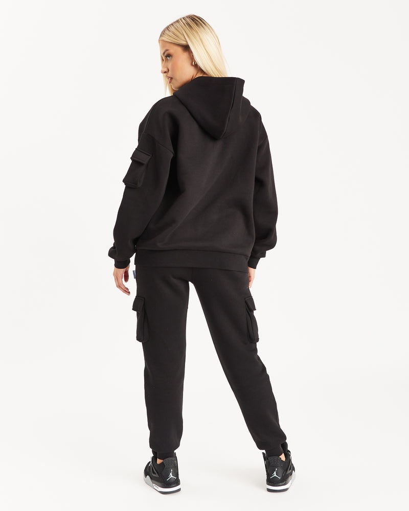 Black / White Women's Hoodrich OG Luna Cargo Joggers | USA XAOHTJ537