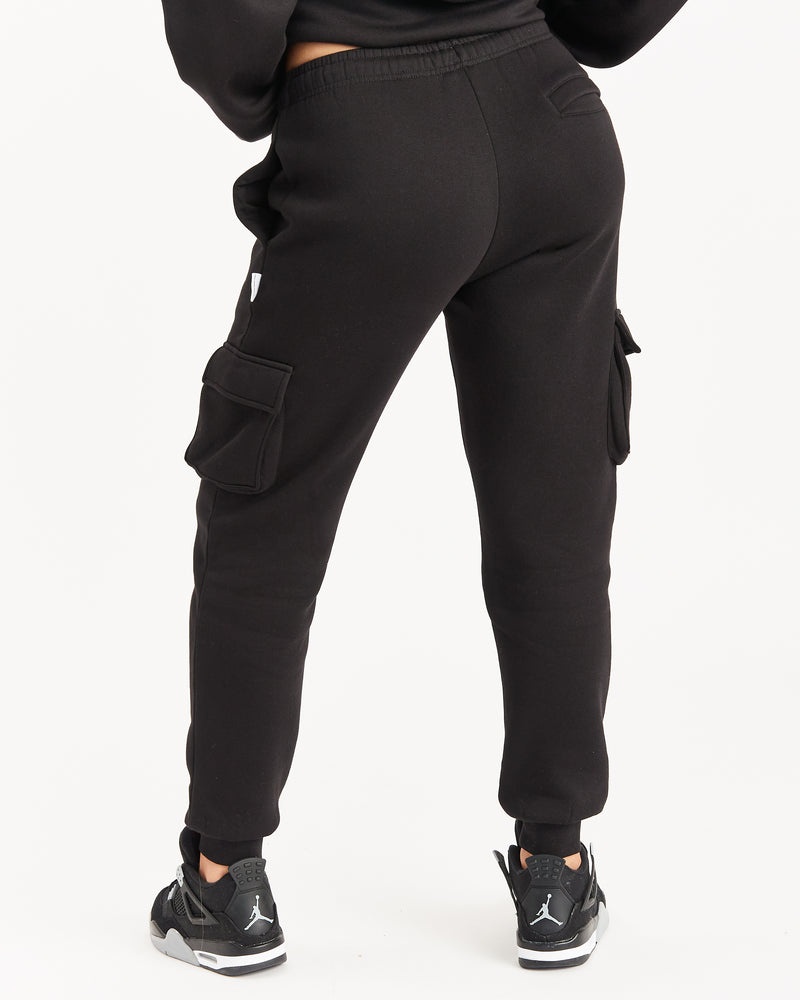 Black / White Women's Hoodrich OG Luna Cargo Joggers | USA XAOHTJ537