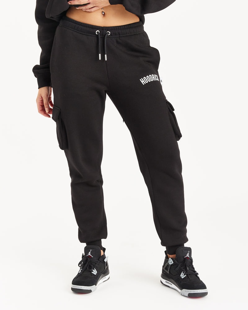 Black / White Women's Hoodrich OG Luna Cargo Joggers | USA XAOHTJ537