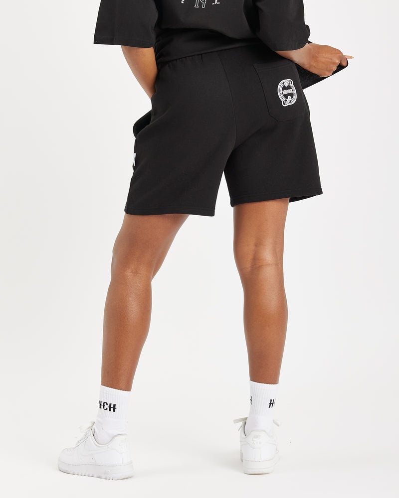 Black / White Women's Hoodrich OG Match Shorts | USA OPJLHS076