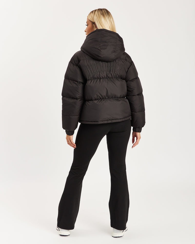 Black / White Women's Hoodrich Thea Puffer Jacket | USA ZLDQFP240