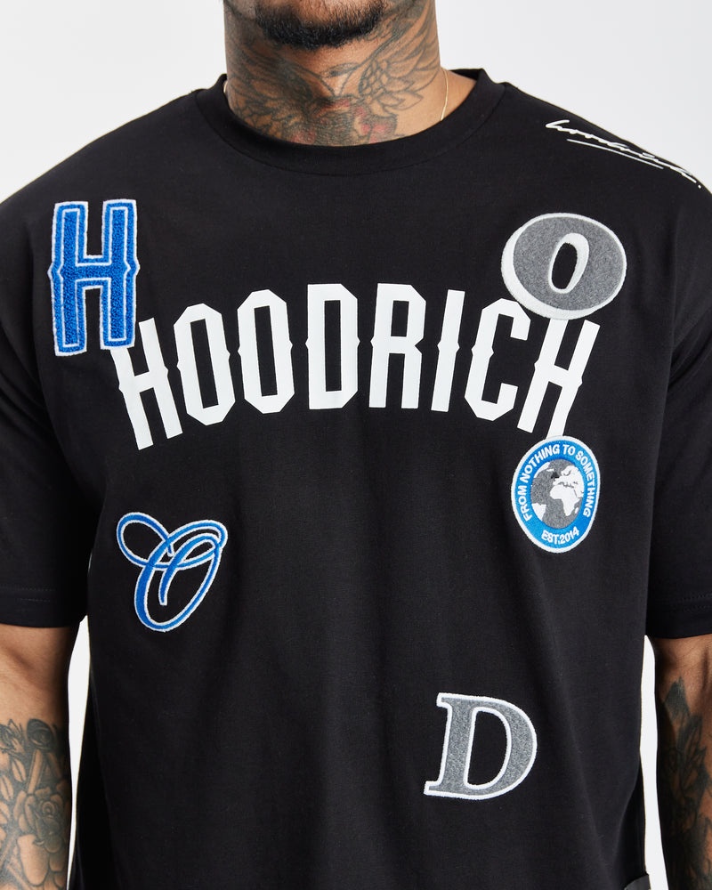 Black / White / Blue Men's Hoodrich OG Pacific V2 T-Shirt | USA NRKVOG728