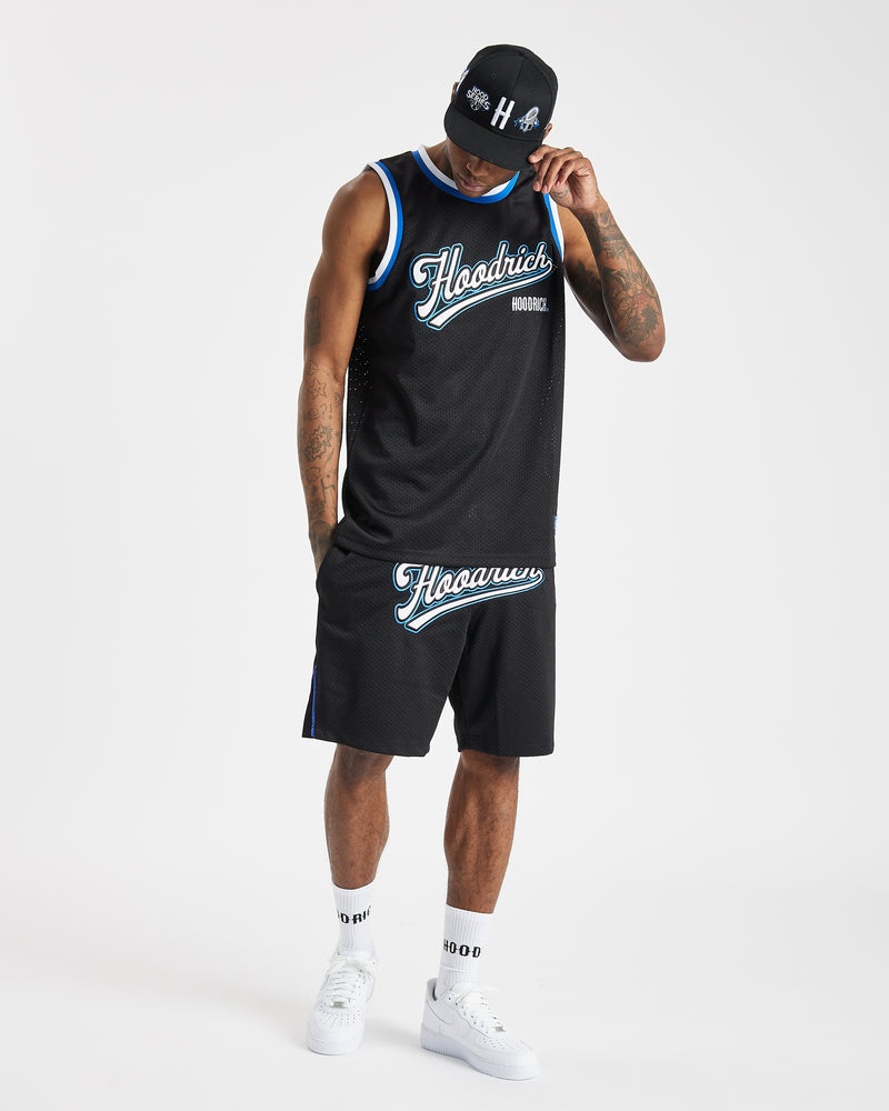 Black / White / Blue Men's Hoodrich Stadium Basketball Vest | USA BDOWSL579