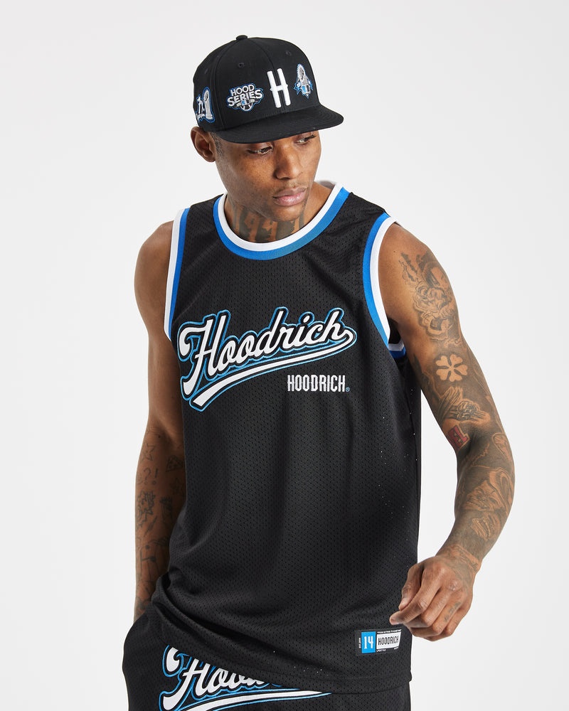 Black / White / Blue Men\'s Hoodrich Stadium Basketball Vest | USA BDOWSL579