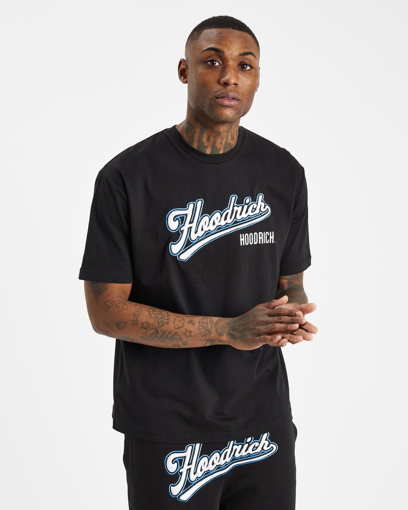 Black / White / Blue Men's Hoodrich Stadium T-Shirt | USA ROGMHE378