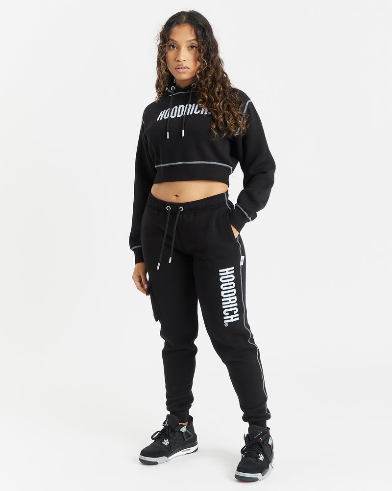 Black / White / Blue Women's Hoodrich OG Distinct Slim Fit Joggers | USA ASKFGZ645