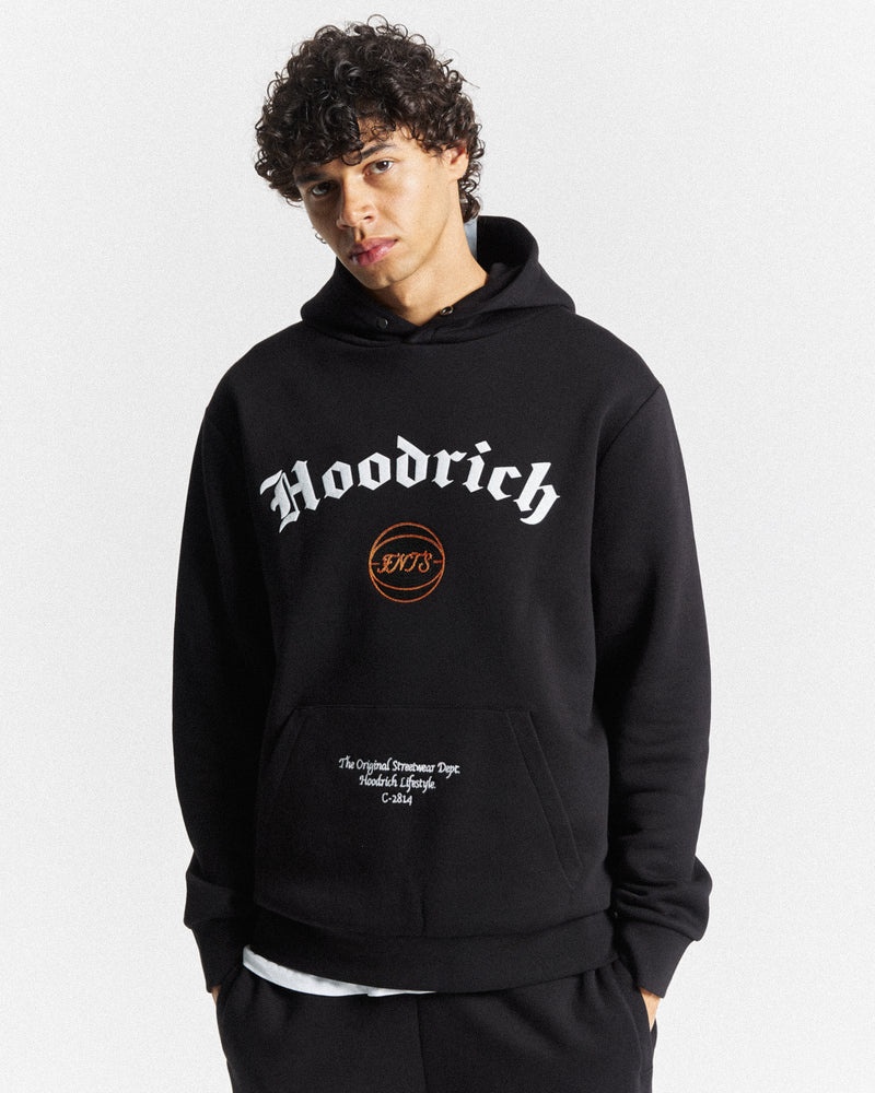 Black / White / Orange Men's Hoodrich Net Hoodie | USA FEZTRH429