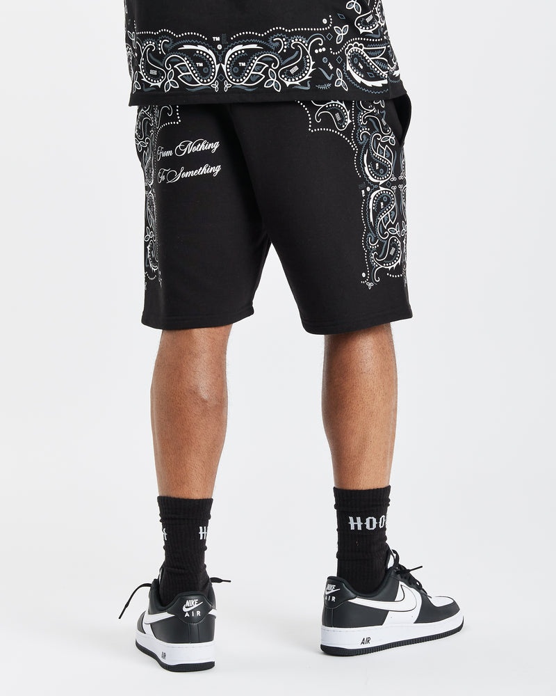 Black / White / Orange Men's Hoodrich OG Motif Shorts | USA YDOVPM587