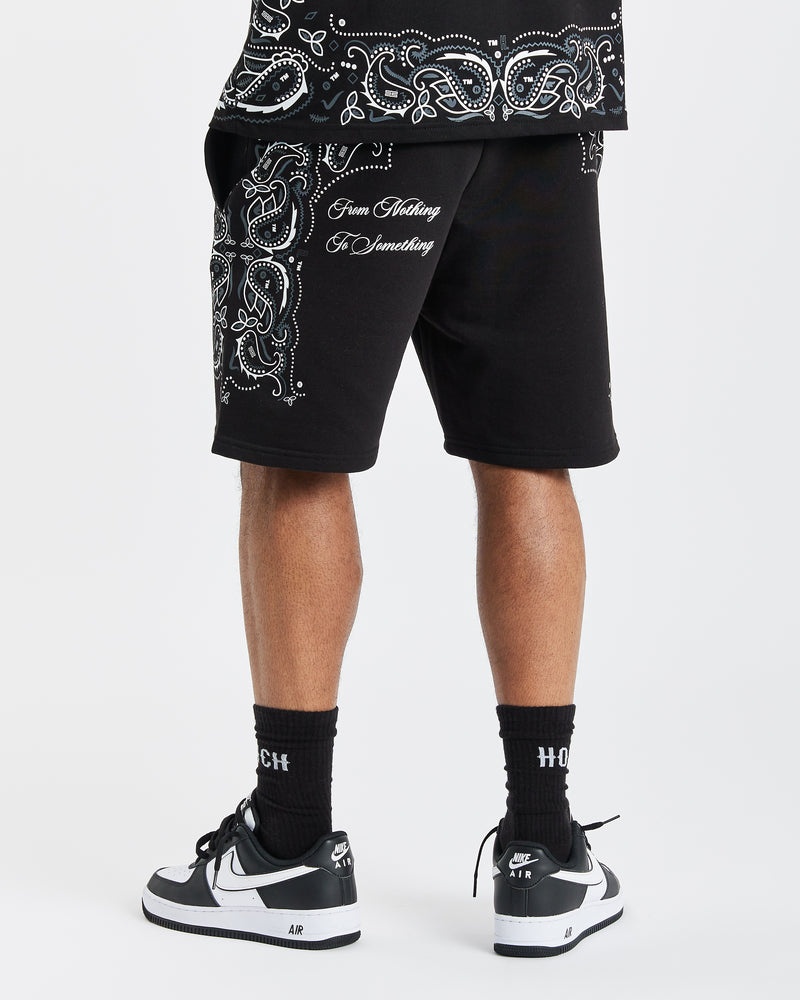 Black / White / Orange Men's Hoodrich OG Motif Shorts | USA YDOVPM587