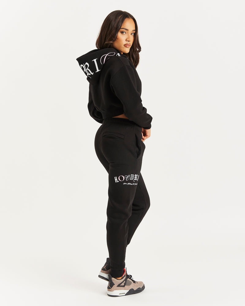 Black / White / Pink Women's Hoodrich OG Calor Joggers | USA SVDXTW387