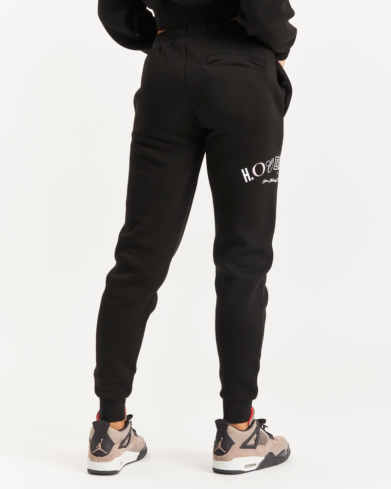 Black / White / Pink Women's Hoodrich OG Calor Joggers | USA SVDXTW387