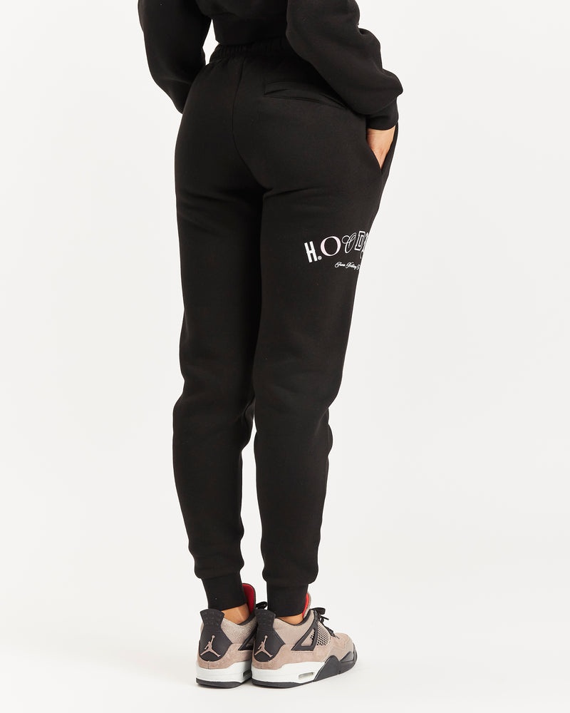 Black / White / Pink Women's Hoodrich OG Calor Joggers | USA SVDXTW387