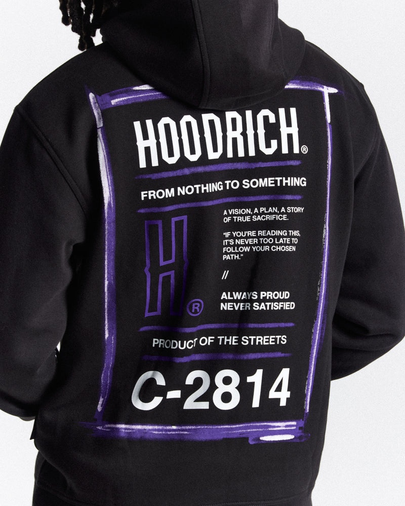 Black / White / Purple Men's Hoodrich Akira Set Tracksuit | USA HFMPXY843