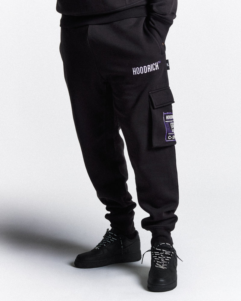 Black / White / Purple Men's Hoodrich Akira Set Tracksuit | USA HFMPXY843