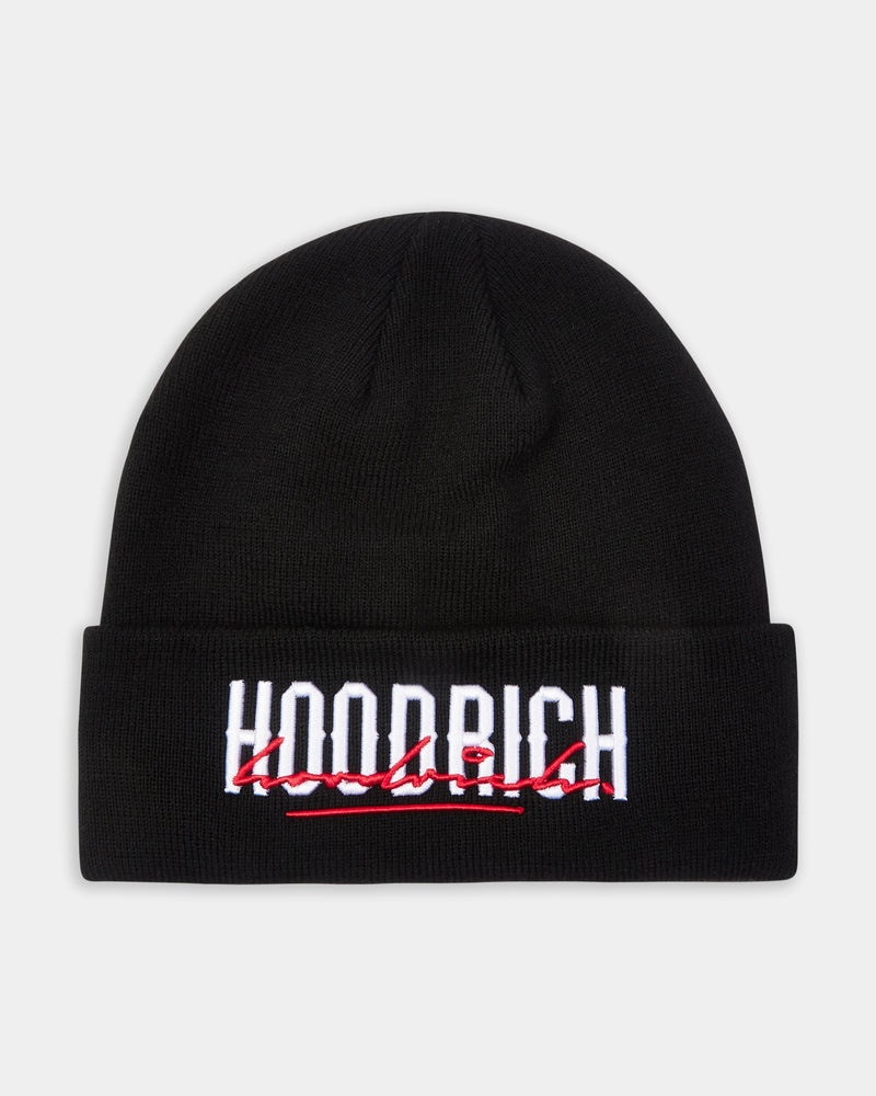 Black / White / Red Men's Hoodrich OG Blend Beanie | USA PEXNTW310