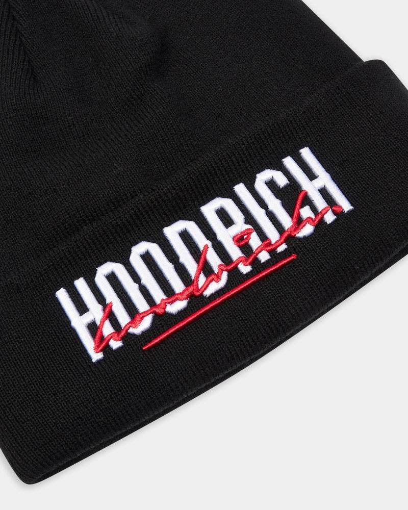 Black / White / Red Men's Hoodrich OG Blend Beanie | USA PEXNTW310