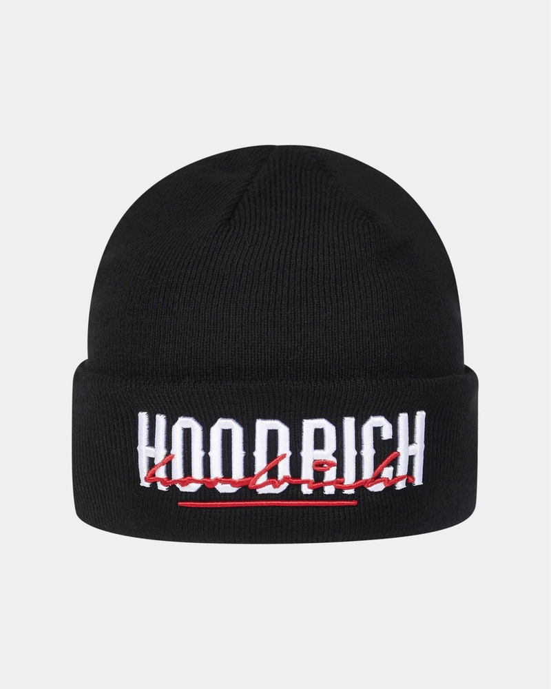 Black / White / Red Men\'s Hoodrich OG Blend Beanie | USA PEXNTW310