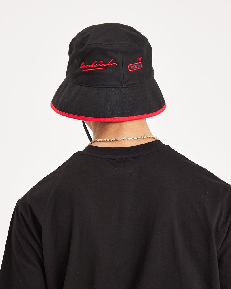 Black / White / Red Men's Hoodrich OG Cruzade Bucket Hat | USA EBCFQA231