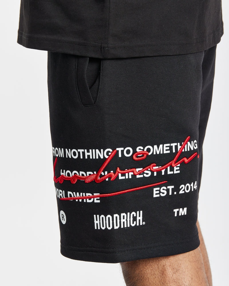 Black / White / Red Men's Hoodrich OG Cruzade Shorts | USA ZTYQRO037