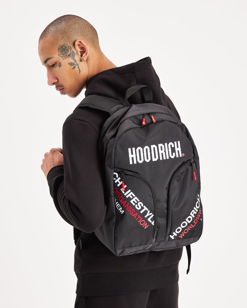 Black / White / Red Men's Hoodrich OG Cycle Backpack | USA TFOSNK801