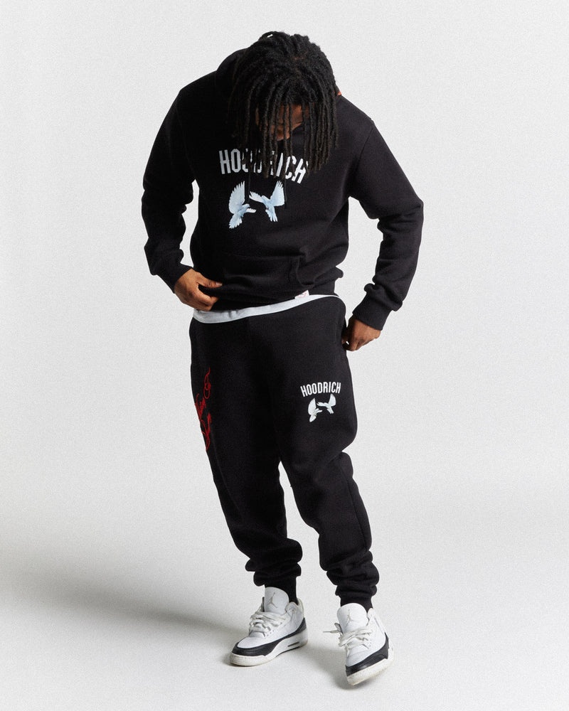 Black / White / Red Men's Hoodrich OG Take Flight V2 Hoodie | USA RULYCF473