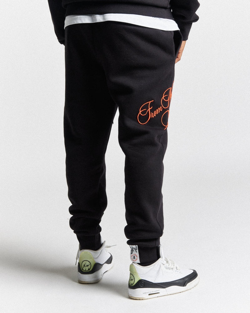 Black / White / Red Men's Hoodrich OG Take Flight V2 Joggers | USA ETHZKQ971