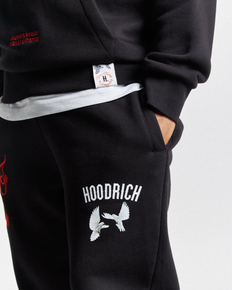 Black / White / Red Men's Hoodrich OG Take Flight V2 Joggers | USA ETHZKQ971