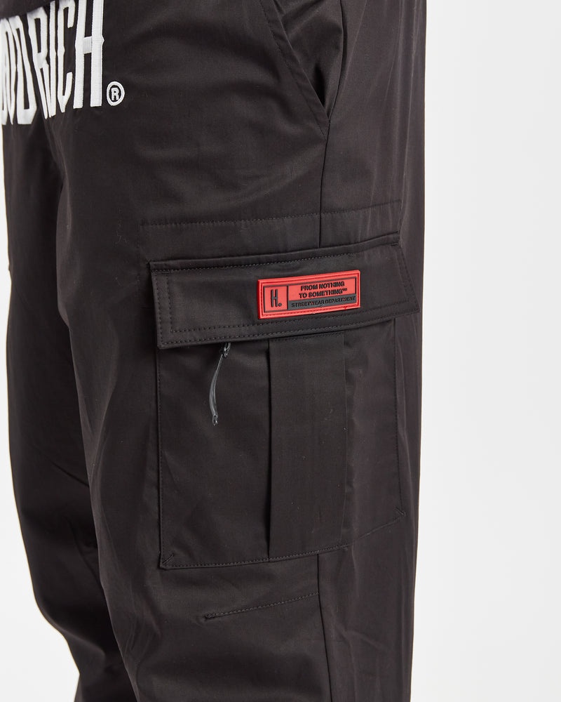 Black / White / Red Men's Hoodrich OG Trek Cargo Pants | USA AXNRPQ514