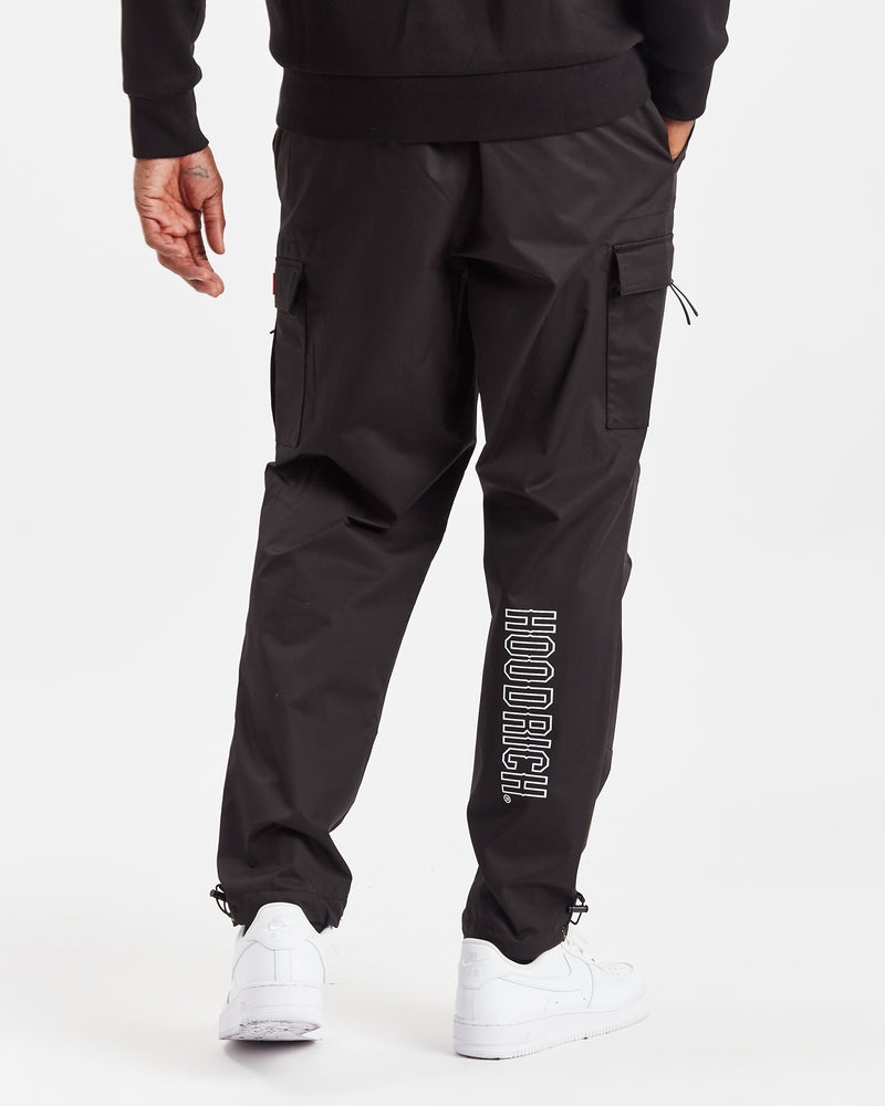 Black / White / Red Men's Hoodrich OG Trek Cargo Pants | USA AXNRPQ514