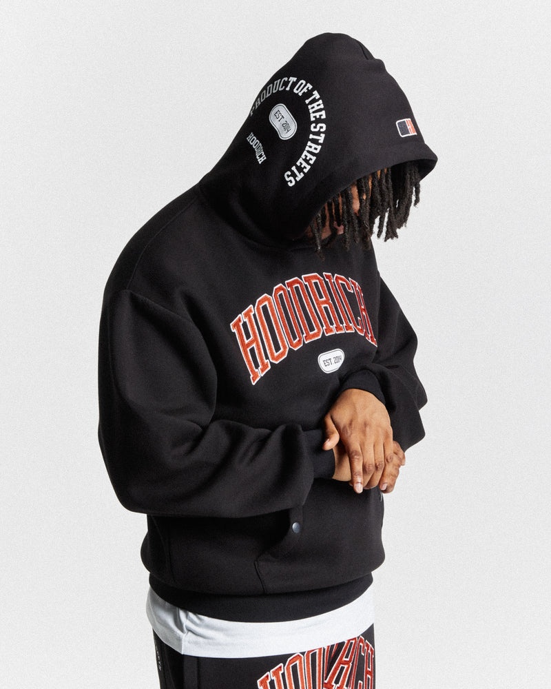 Black / White / Red Men's Hoodrich Phoenix Oversized Hoodie | USA SIRVPK805