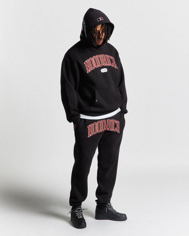 Black / White / Red Men's Hoodrich Phoenix Oversized Hoodie | USA SIRVPK805