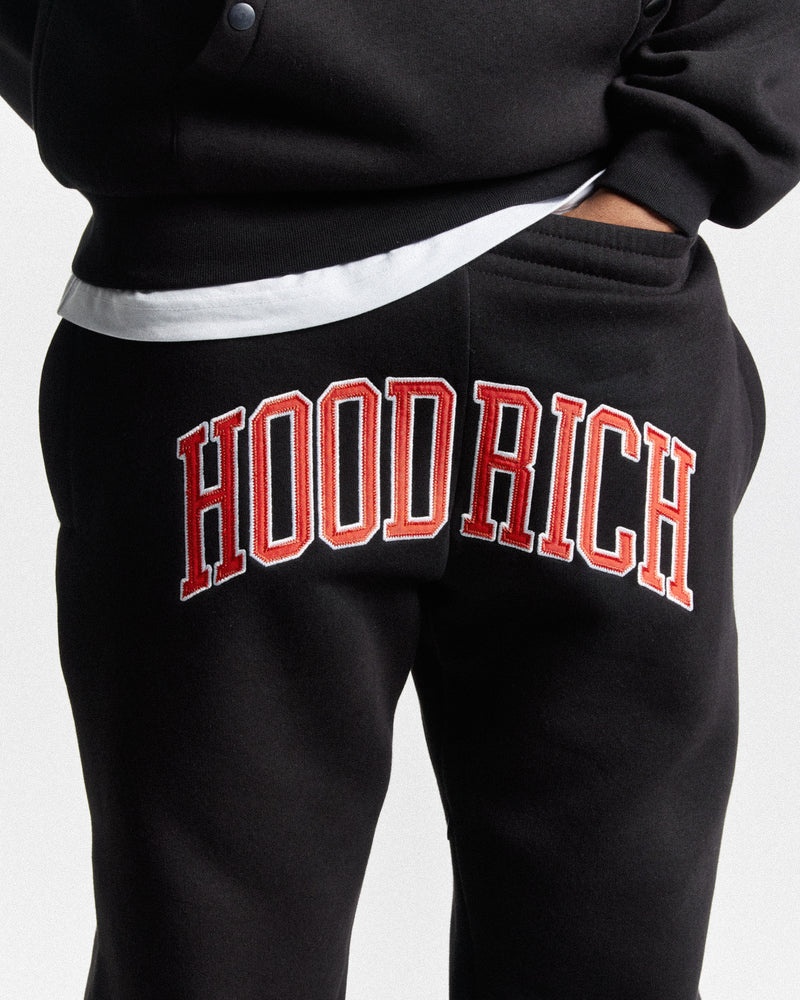 Black / White / Red Men's Hoodrich Phoenix Oversized Joggers | USA BJHXDG913