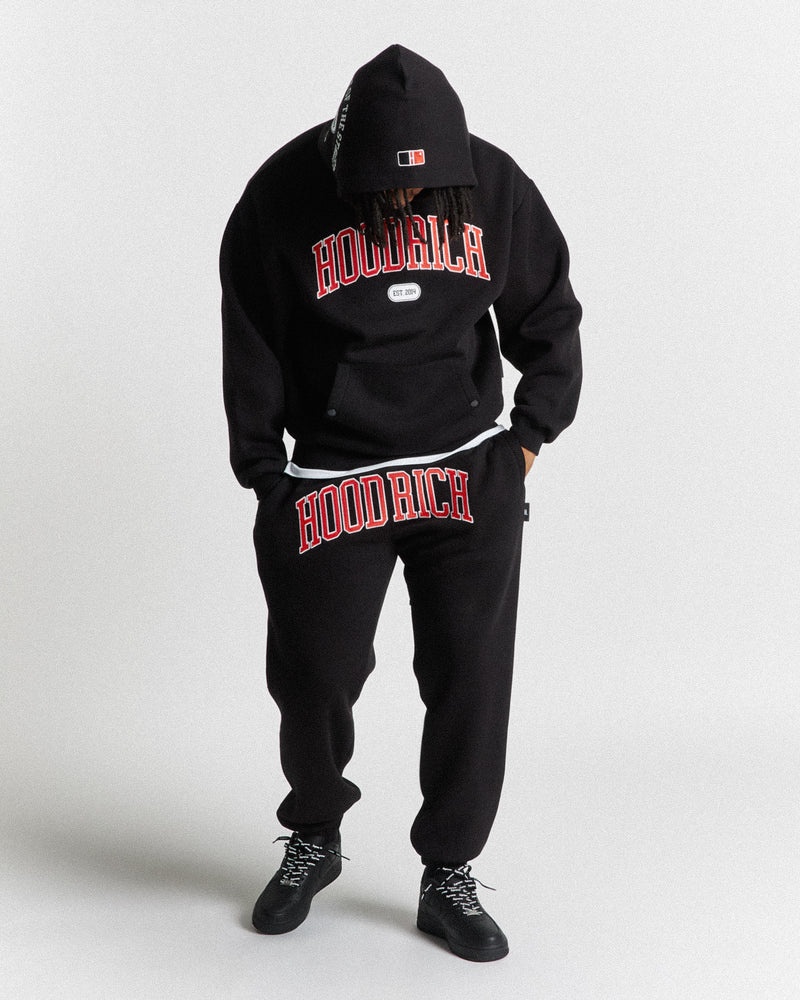 Black / White / Red Men's Hoodrich Phoenix Oversized Joggers | USA BJHXDG913