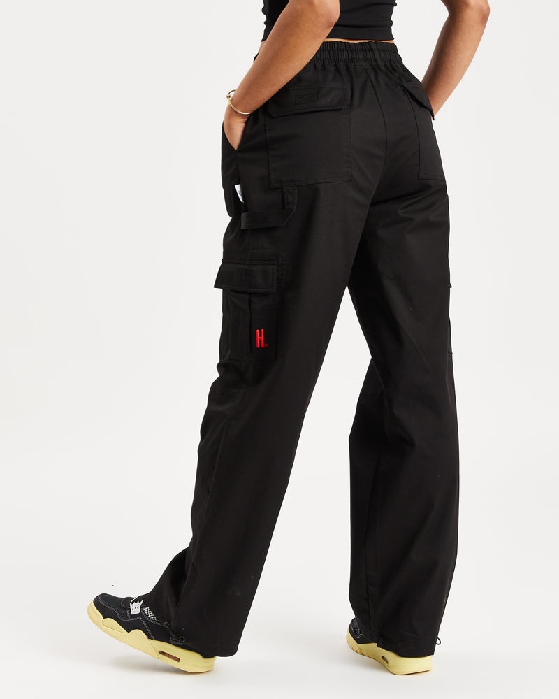 Black / White / Red Women's Hoodrich OG Combat Cargo Pants | USA IJYCUE180