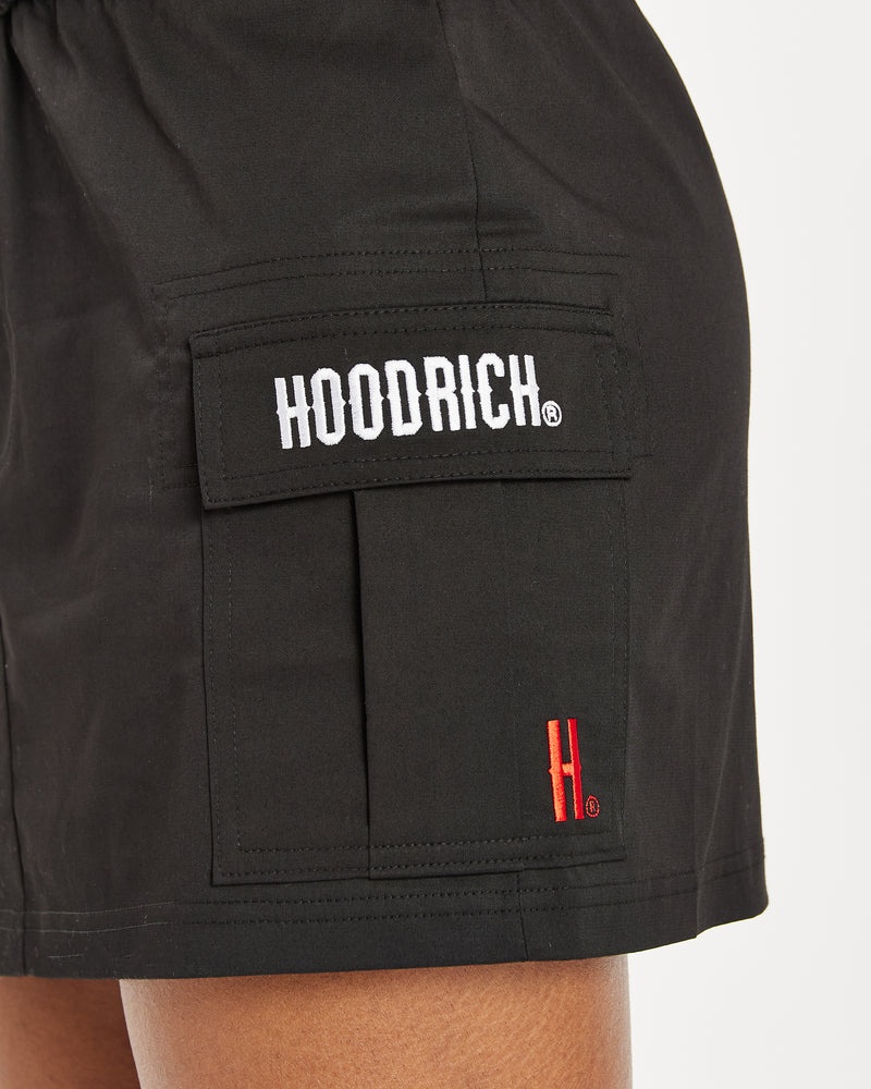 Black / White / Red Women's Hoodrich OG Combat Cargo Skirt | USA MAXLRQ854